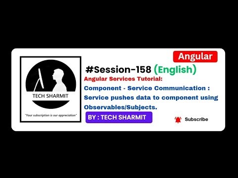 Service pushes data to component using Observables/Subjects | Angular in English (Session-158)