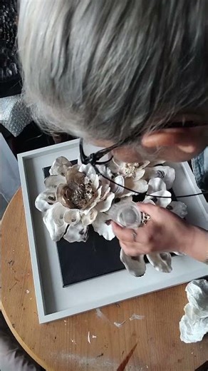 Reclaimed shell art -Your story 💙 Subscribe for more ocean-inspired art 🐚🤍