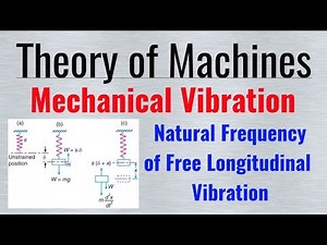 natural frequency of free longitudinal vibration, free longitudinal vibration derivation