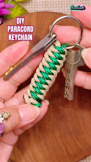 Quick and easy Paracord keychain #shorts #diy #paracord #keychain #keyfob #howto #tutorial