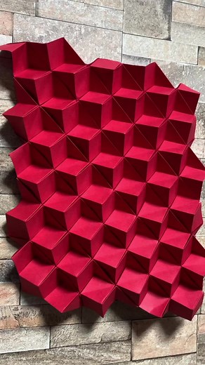 Unique Red Origami Design Without Cutting - Origami Hinky Tutorial