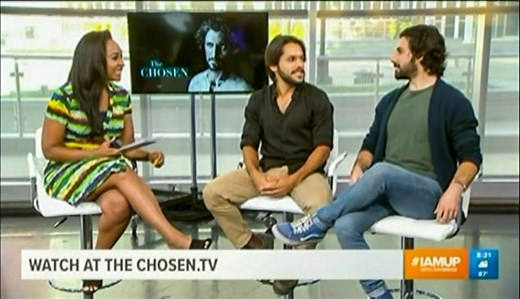 The Chosen's Shahar Isaac (Simon Peter) and Noah James (Andrew) are interviewed on WFAA TV. | The Chosen