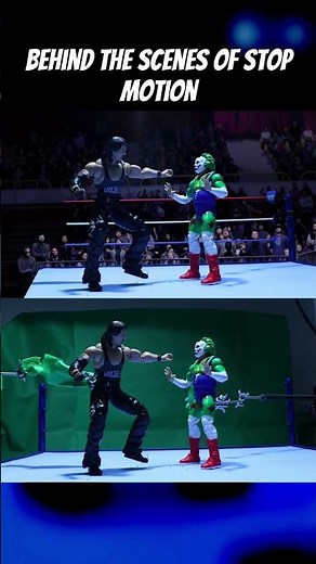 Behinds the scenes of WWE Action Figure stop motion animation.