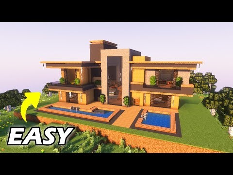 Large Modern House Tutorial #minecraft