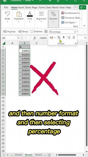 how to convert numbers into percentages in Microsoft Excel correctly. #office365 #exceltricks #excel