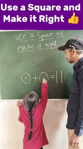 use a Square and make it Right 👍 /innovative ideas 💡#education #maths #challenge #yt shorts