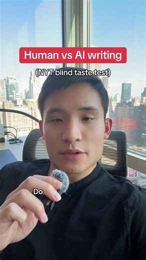 The New York Times ran an experiment on 86,000 people to see whether they preferred AI or human writing #career #AI #careeradvice #writing #creativity