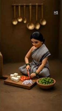 Tiny Kitchen Matar Paneer & Naan 🥘 Miniature Doll Cooking Village Style #miniaturecooking # miniat