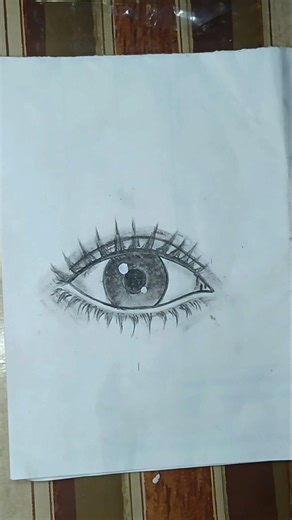 Charcoal Pencil Eye Drawing Tutoriae👁 👍#art #shorts #eyedrawing #drawing