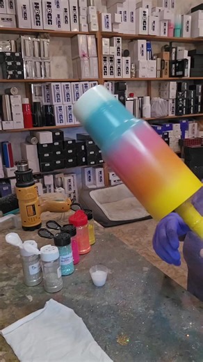 9.4K views · 108 reactions |  Watch til the end to see all BEAUTIFUL Glitter ombre  #glitter #ombre #epoxy The Stainless Depot Company | Dojes Designs LLC | Facebook