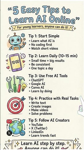 5 Easy Tips to Learn AI Online (Beginner Friendly!)