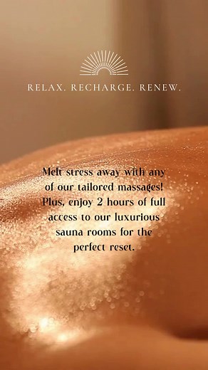 Discover the AOS Signature Massage Experience “The Art of Saunas” version of the classic Swedish massage, designed to ease tension, soothe aching muscles, and reduce anxiety. 🌿 Feel refreshed, energized, and completely renewed with a massage tailored to your unique needs. 🌟 Personalized to you—no two sessions are the same 🌟 Releases tension and restores balance 🌟 Includes 2 hours of full access to our saunas before your treatment Unwind, recharge, and treat yourself to the ultimate relaxatio