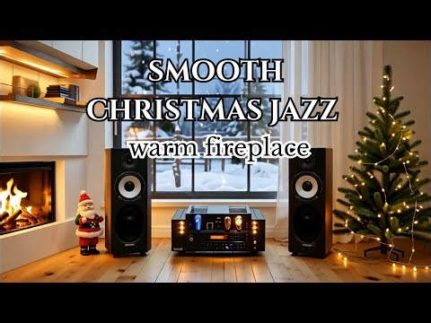 Smooth vintage Jazz 🎄 Warm Fireplace Vibes | Cozy Holiday Jazz Music for Relaxing, Work & Sleep
