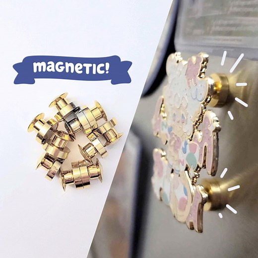 Gold Magnetic Pin Savers! / Magnetic Locking Pin Backs - Metal Clutches / Backings for Enamel Pins - Etsy