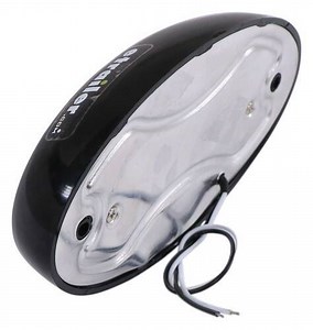 LED Porch and Utility Light for RVs - On/Off Switch - Oval - Clear Lens Optronics RV Exterior Lights