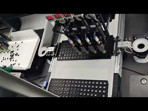 Bulk SMD to JEDEC tray by dual flexible feeder with 8 nozzles