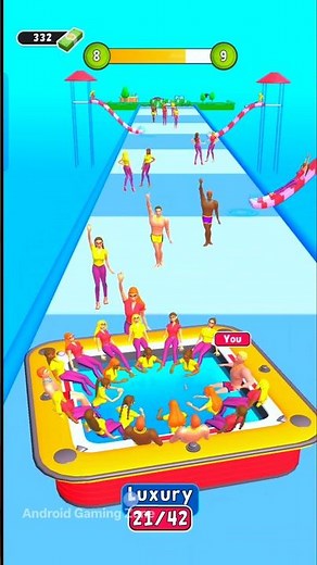 Hot Tub Run Android Gameplay 🔥 Crazy 3D Water Run Challenge | Mobile Game #shorts
