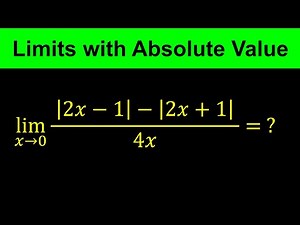 Finding limit involving absolute value - Calculus