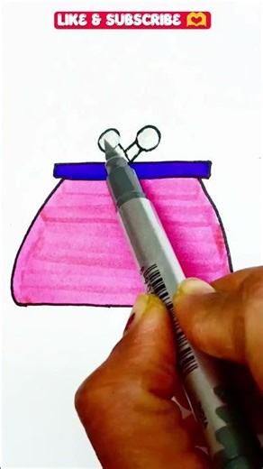 Cute Coin Purse Drawing 👛 | Easy Fun Kids Art #coinpursedraw #pursedrawing #mexico