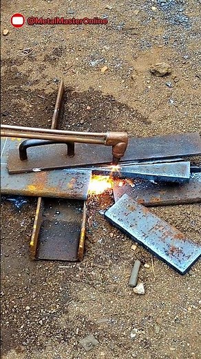 Gas Cutting Plate Cross Line 🔥 | Metal Cutting with Gas Torch #cuttingmetal