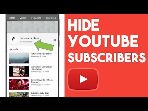How to Hide Subscribers Count on Youtube Channel