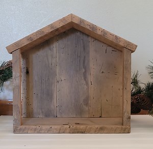 Rustic Barn Wood Nativity Creche: Farmhouse Christmas Decor - Etsy