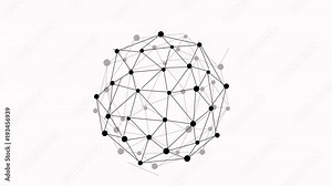 The framework of a spherical molecule is assembled from chaotically scattered particles