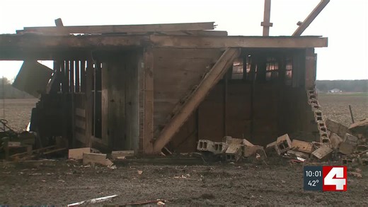 EF1 tornado cuts 2.5-mile path through St. Clair County, damages homes and farm buildings