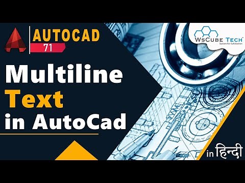 Multiline Text Command | AutoCad Multiline Text Command Complete Video | AutoCad Tutorial #71