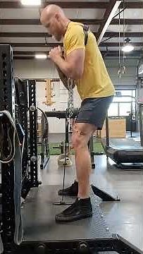 Spud Inc. front squat harness on the Rogue fitness rhino belt squat