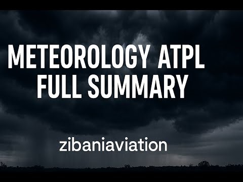 Meteorology EASA ATPL Theory - Full Summary