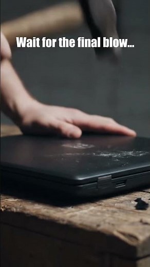 Smashing a Laptop with a Hammer! 💥 #shorts