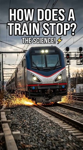 🚆 How Does a Train Stop So Fast? The science behind train braking will surprise you! ⚡🛑