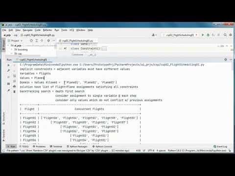 Constraint Satisfaction Problem + Flight Scheduling + [Clip]
