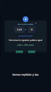 5 atajos de VS Code que te hacen 2× más rápido ⌨️ #tecnologia #app #tips