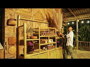 Build A Small, Cozy Kitchen. A Rustic Cabinet Made From Natural Materials