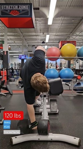 120lbs Side Oblique Crunches (Heavy) [Left Side] | #fitness #beast #strength 💪