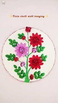 Unique Pista Shell Wall Hanging 🌸 | Beautiful Flower Decoration | Best Out of Waste Home Decor Idea