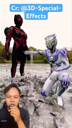 THE BALL HIT THE ULTRAMAN STATUE⁉️ 3@3D-Special-Effects