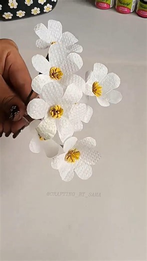 DIY Beautiful Tissue Paper Flowers 🌸 #Shorts