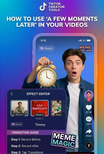 Add 'A Few Moment Later' Effect in Videos
