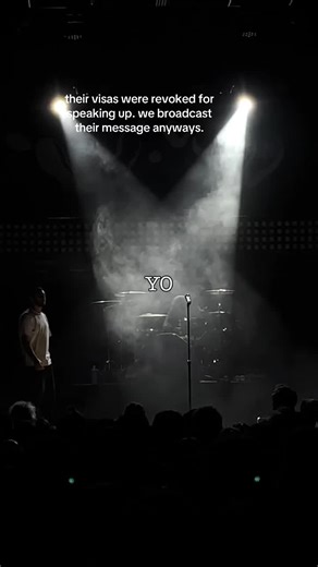 A message from @Bob Vylan delivered every night across America. We had a whole North American tour planned before the band’s work visas were revoked for speaking out against the ongoing genocide in Gaza. The message to artists was clear: stick to the script, or face the consequences. Undeterred, we have been broadcasting these words during our song together at every show in their absence. The intimidation and threat of censorship makes protest art more important than ever. #protest #politicalart