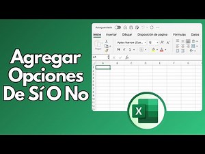 Cómo Agregar Opciones De Sí O No En Excel Tutorial