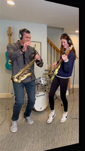 Upside Down by Diana Ross! Jamming with Dad on the sax! 🎸🎷💃🪩 | upside down song