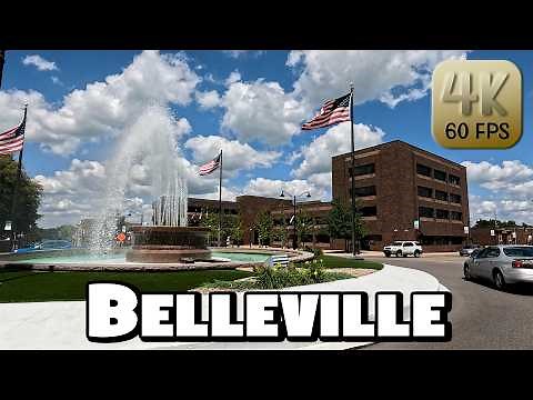 Driving Around St. Louis Suburb Belleville, Illinois in 4k Video
