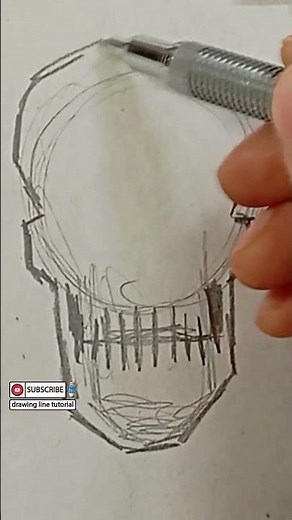 Quick drawing of a skull skeleton 🎨