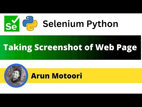 Taking screen shot of the web page (Selenium Python)