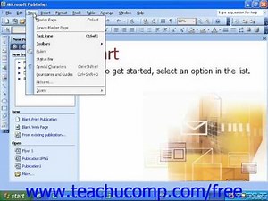 Publisher 2003 Tutorial The Publisher Environment 2000 2003 Microsoft Training Lesson 1.2