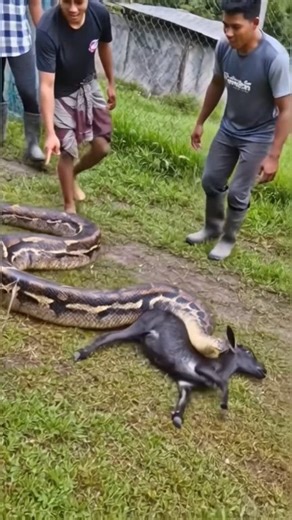 "Deadly Python Strike — Helpless Goat Trapped in a Crushing Grip!" 🐍😨 #PythonAttack #SnakeAttack #WildlifeMoment #NatureReality #AnimalRescue #WildlifeVideo #GiantPython #AnimalLife #DangerousAnimals #WildlifeStory #JungleLife #AnimalWorld #NatureVideo #ViralWildlife #ShockingMoment #AnimalVsSnake #WildlifeReels #TrendingVideo #ViralPost #ReelsViral 🔥🐍😱 | Animals Lover