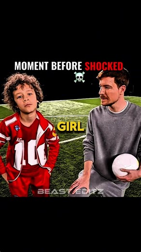 10 year old 1v1’s a girl 😭 #mrbeast #paidpartner #foryoupage | mr beast soccer
